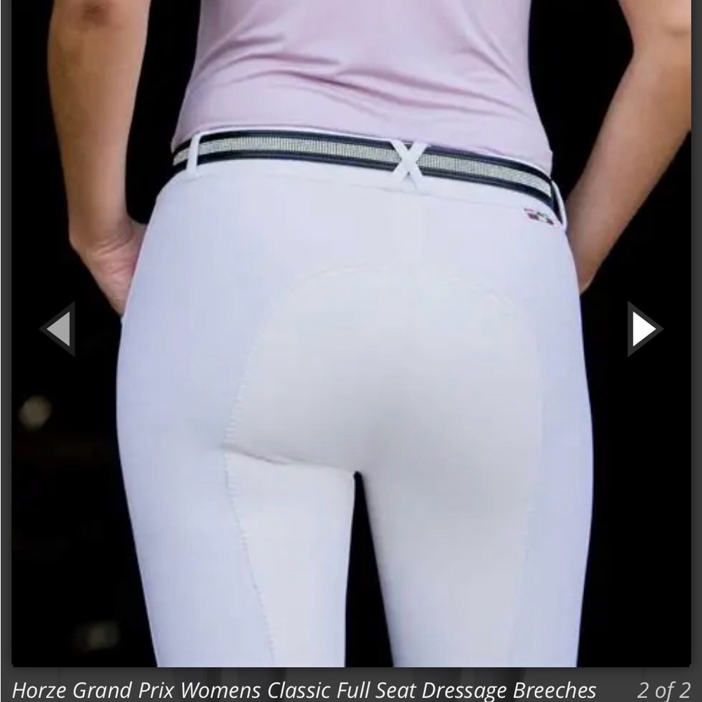 Women's White Full-Seat Dressage Breeches
